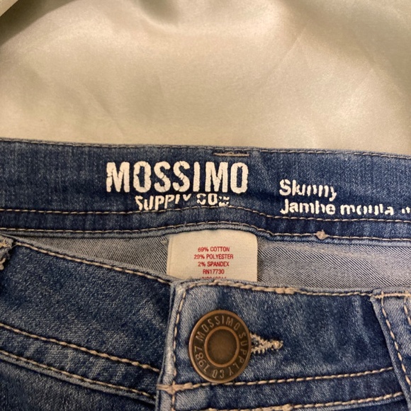 Mossimo Supply Co. Skinny Jambe Moulante Low Rise Blue Jeans Juniors Size 1 VGUC - Picture 3 of 15